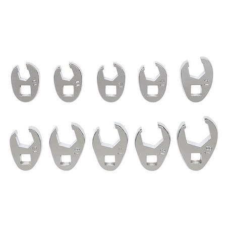 Atd Tools ATD 10-Piece Metric 3/8-Inch Drive Flare Nut Crowfoot Wrench Set 99320